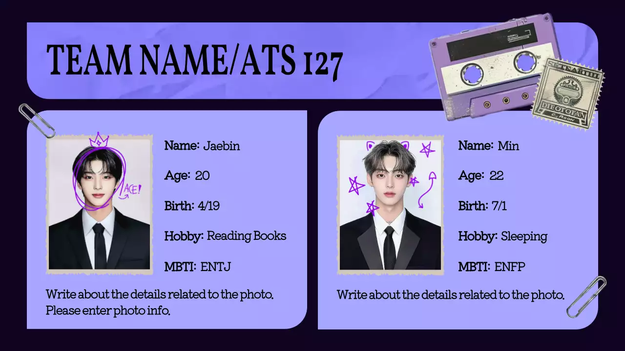 Purple Trendy Charms Guide Presentation