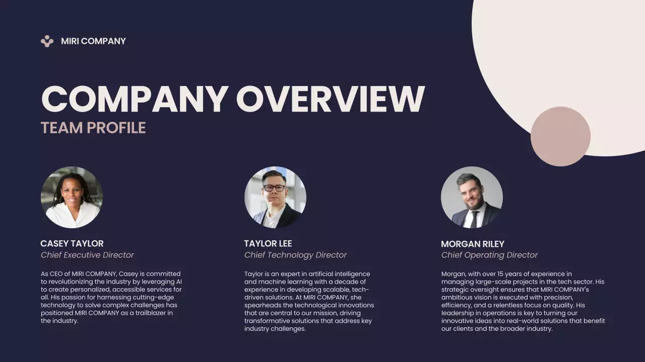 Navy Modern Business Pitch Presentation