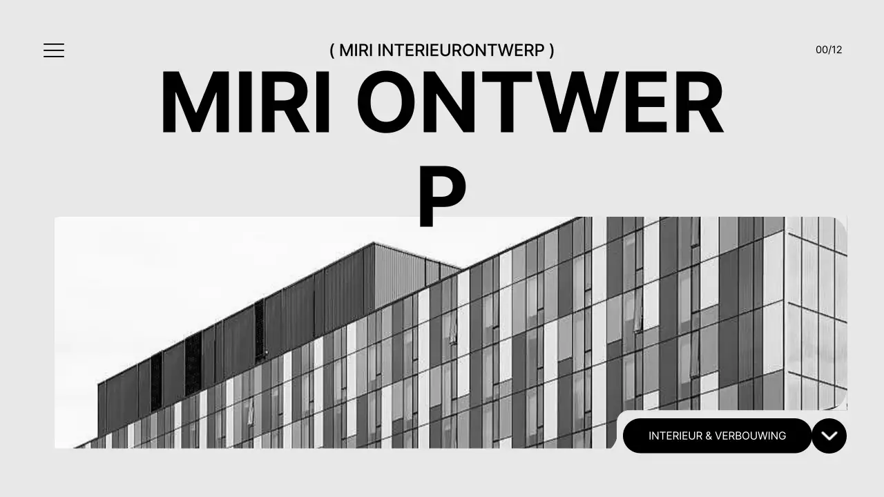 Een brand briefing voor een modern kantoorinterieur in zwart en wit