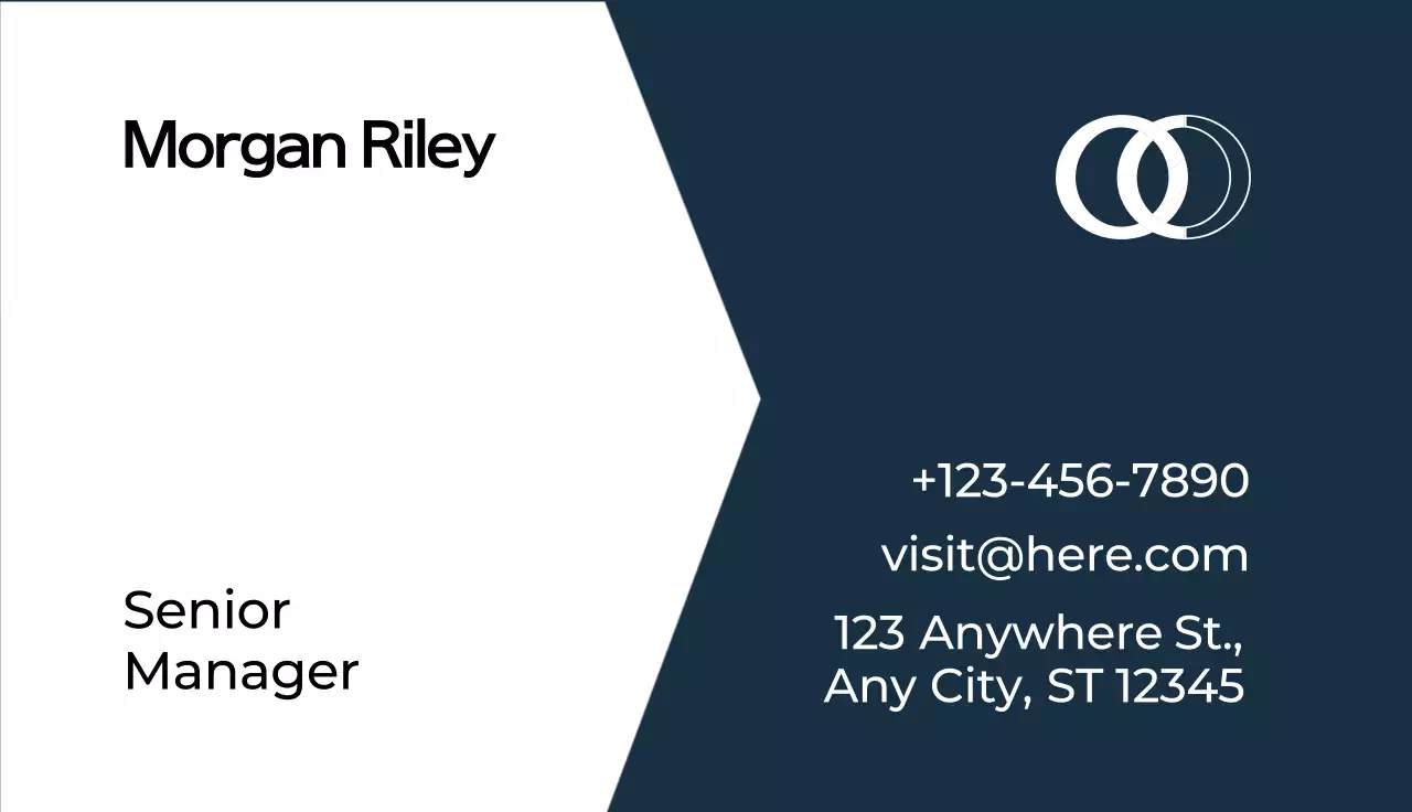 Navy Modern Business Card