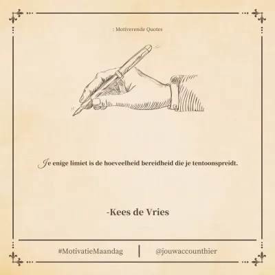 beige traditionele motivatie aankondiging