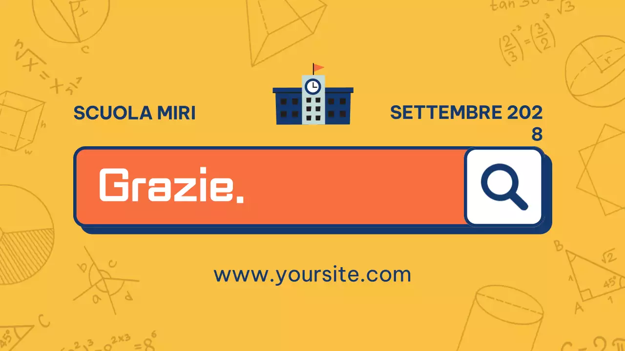 presentazione della classe di matematica blu semplice