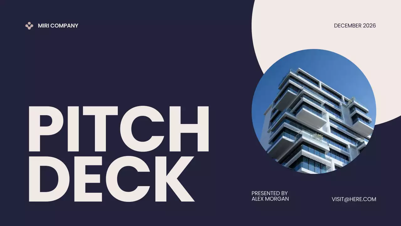 Navy Modern Business Pitch Presentation