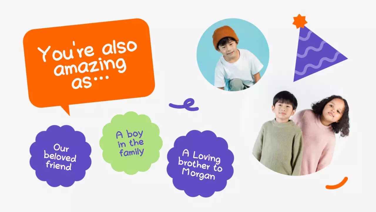 Orange Playful Birthday Card Presentation