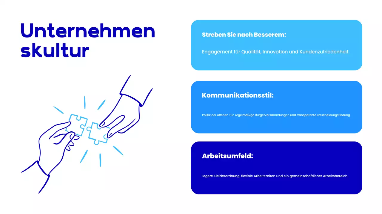 blue modern employee onboarding Präsentation