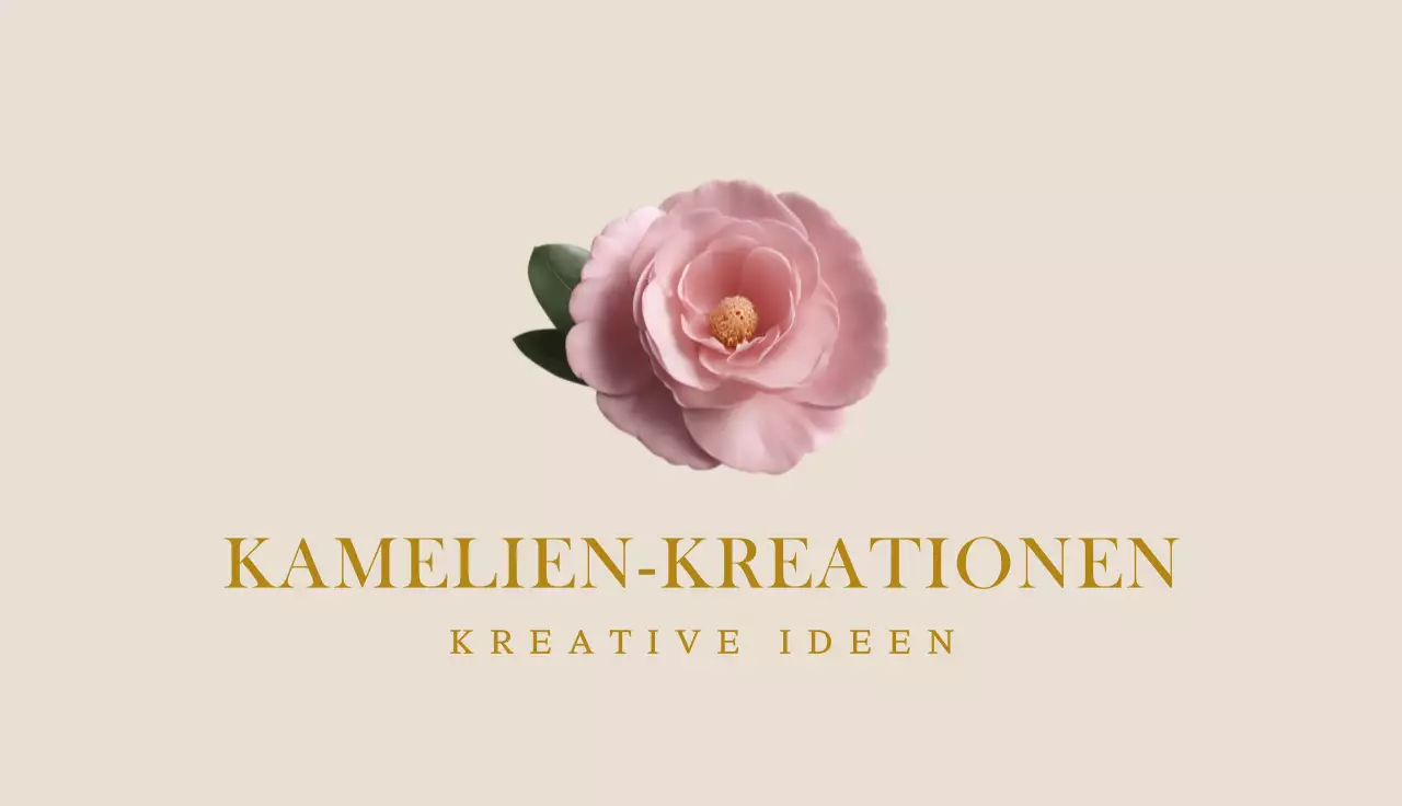 beige geblümte Visitenkarte