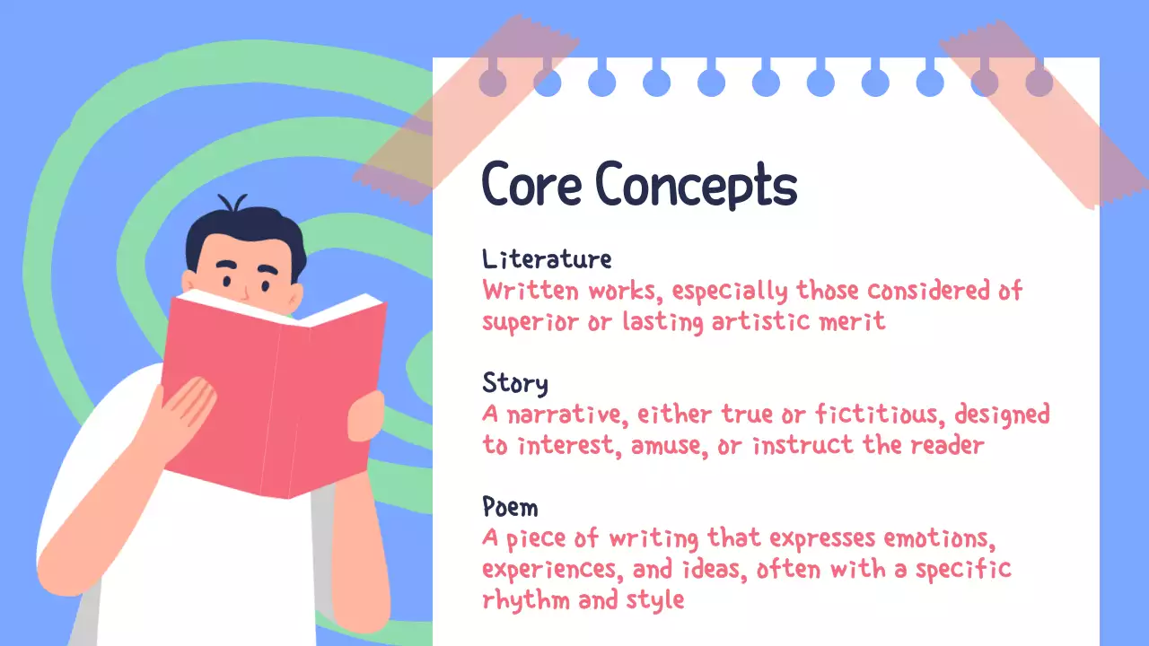 Yellow Simple Literature Course Presentation