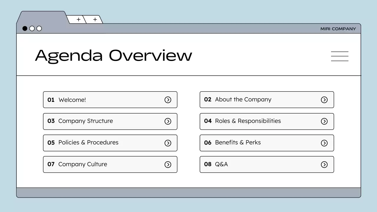Bài thuyết trình hướng dẫn nhân viên tối giản màu xanh