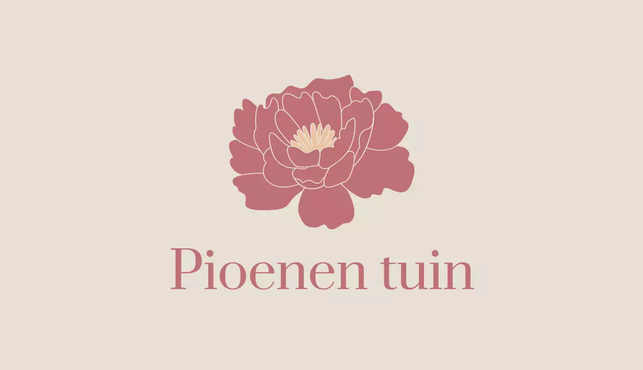 beige elegant tuin visitekaartje