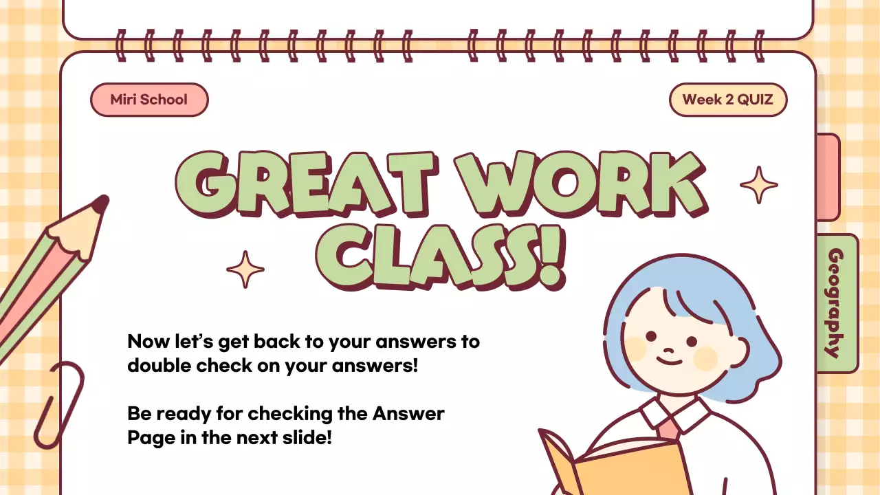 Pink Cartoon Quiz Announcement Presentation