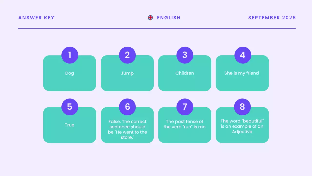 Blue modern quiz announcement presentation