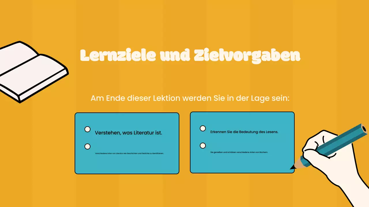 Einfacher Literaturkurs in Orange