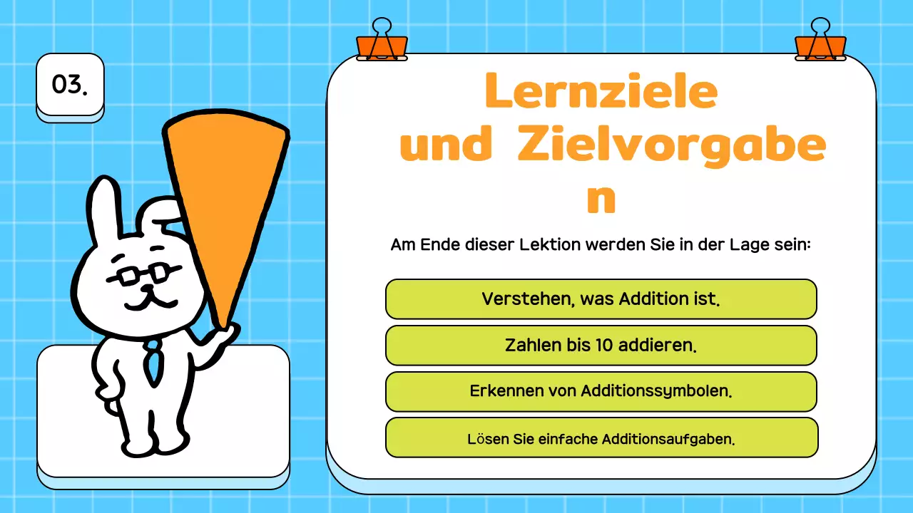 Blauer fröhlicher Mathekurs