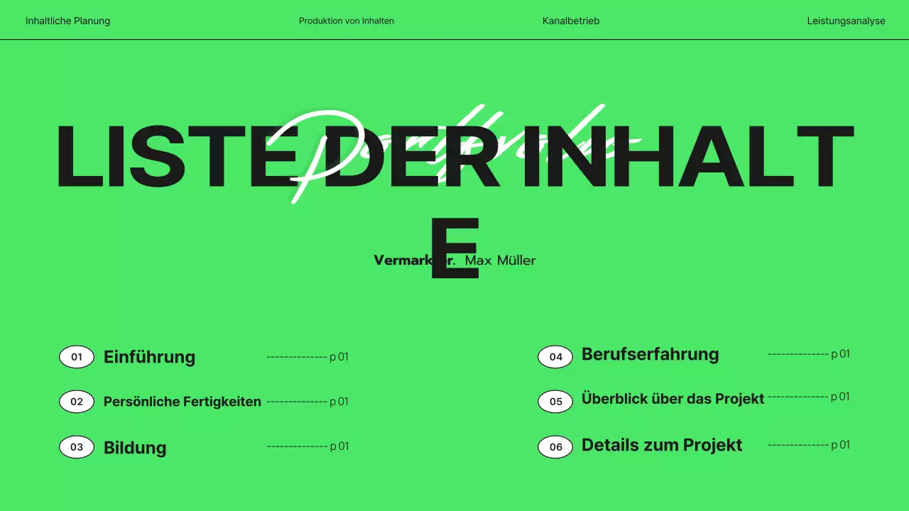 schwarzes modernes kreatives Portfolio