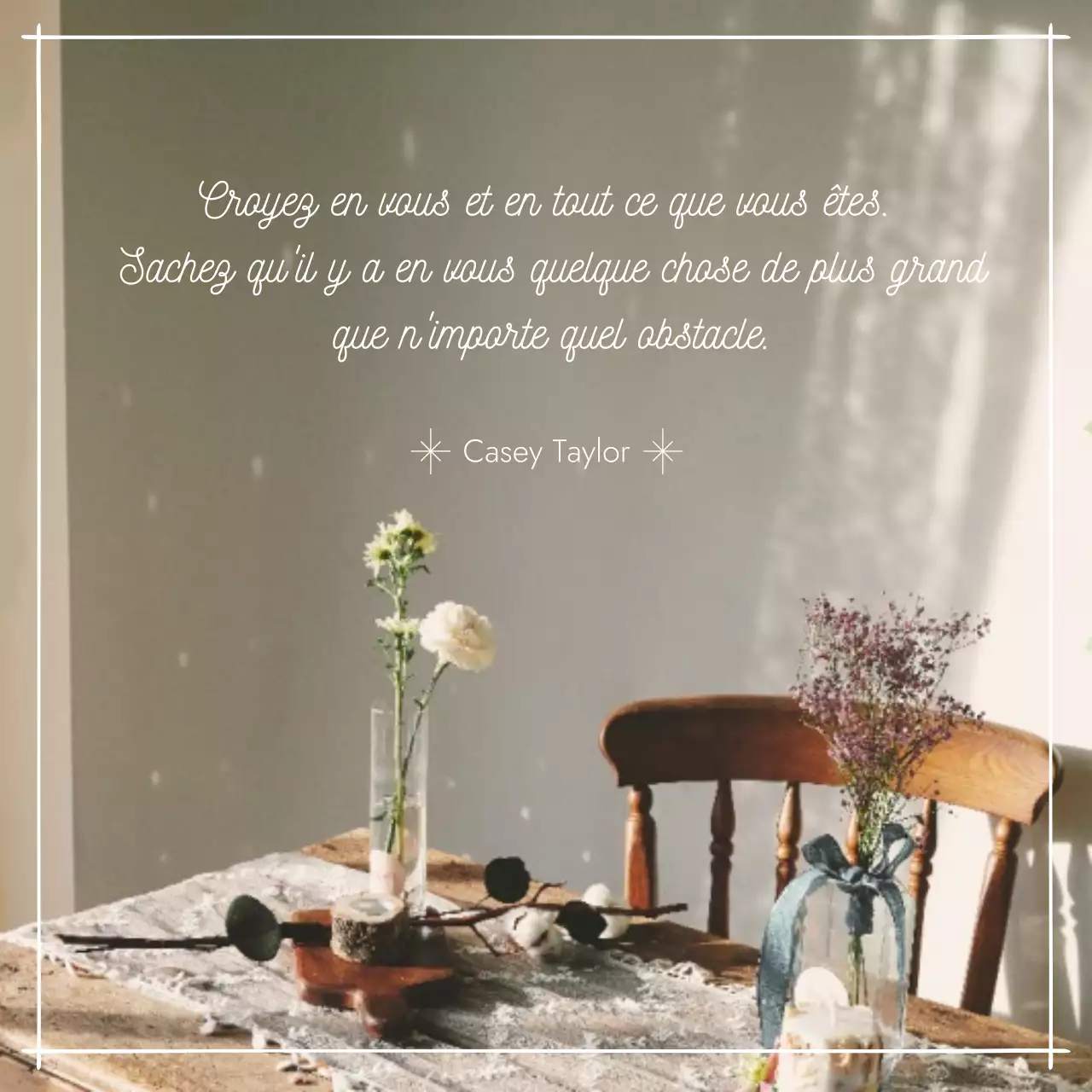 annonce de motivation rustique beige