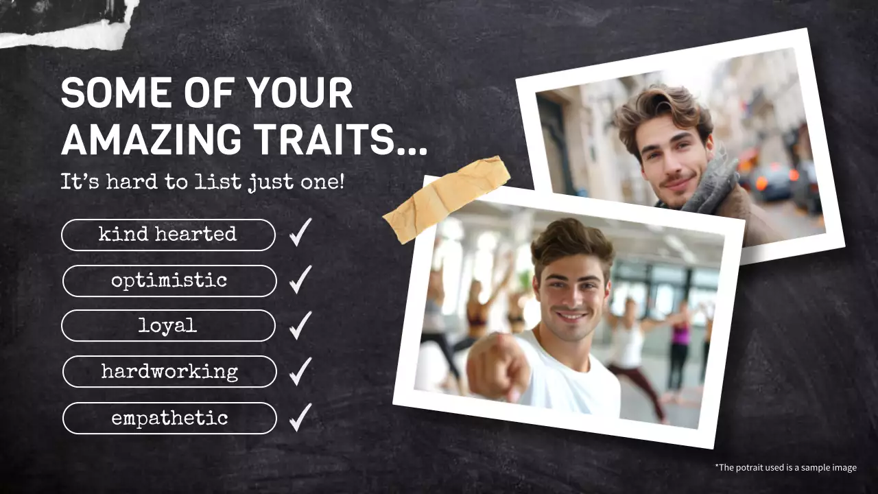 Black Modern Birthday Card Presentation