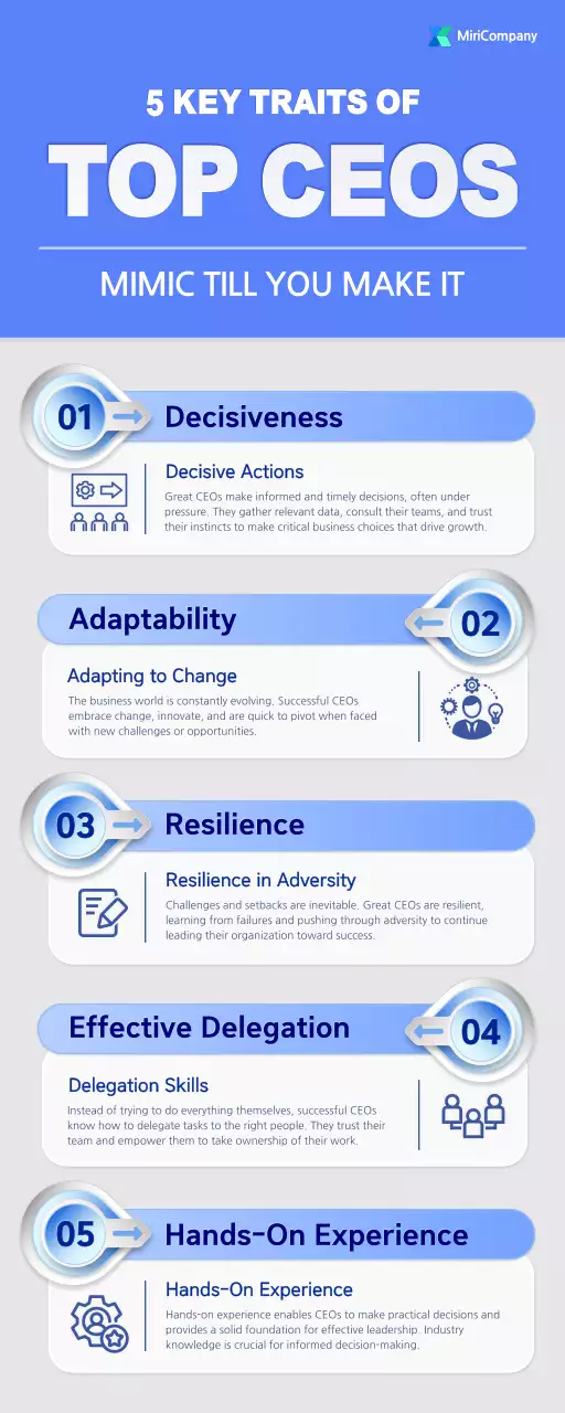 Blue Modern Ceo Guide Infographic