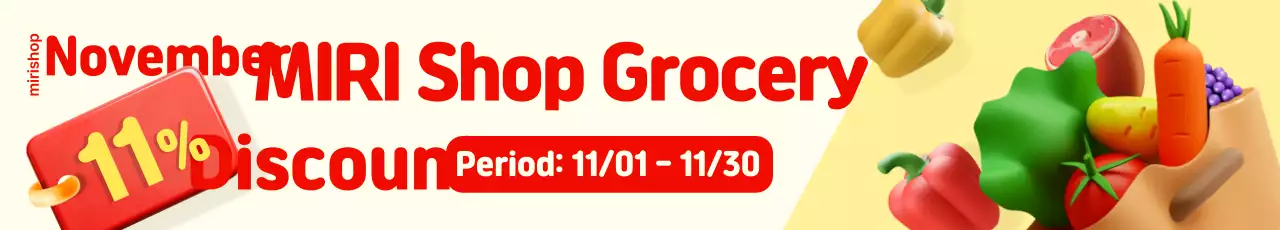 Banner promocional de supermercado vermelho em negrito