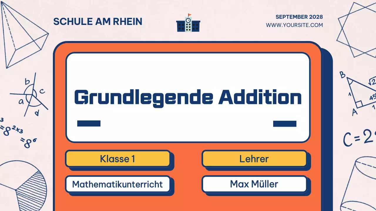 blue simple math class guide Präsentation