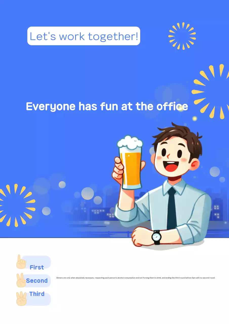 Poster quảng cáo văn phòng hiện đại màu xanh