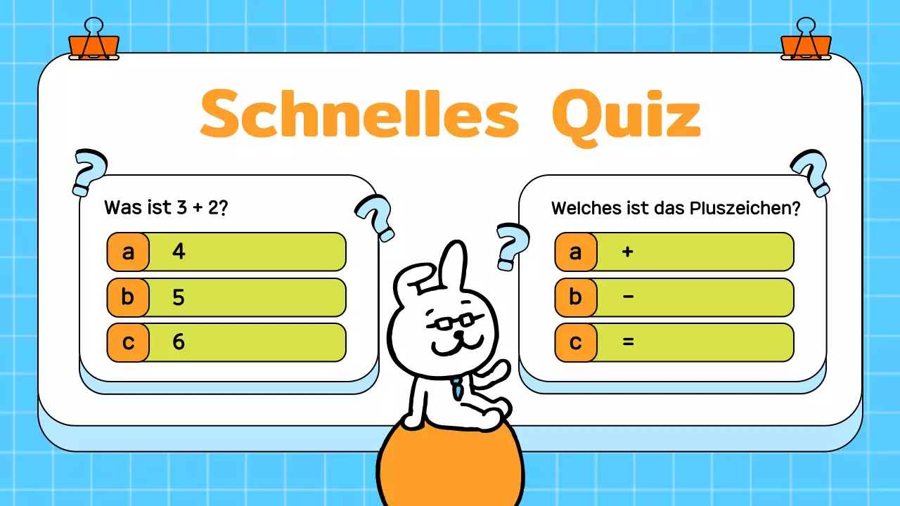 Blauer fröhlicher Mathekurs