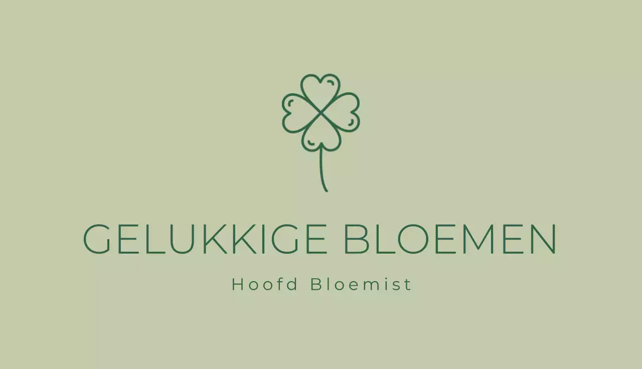 beige eenvoudig bloemist visitekaartje