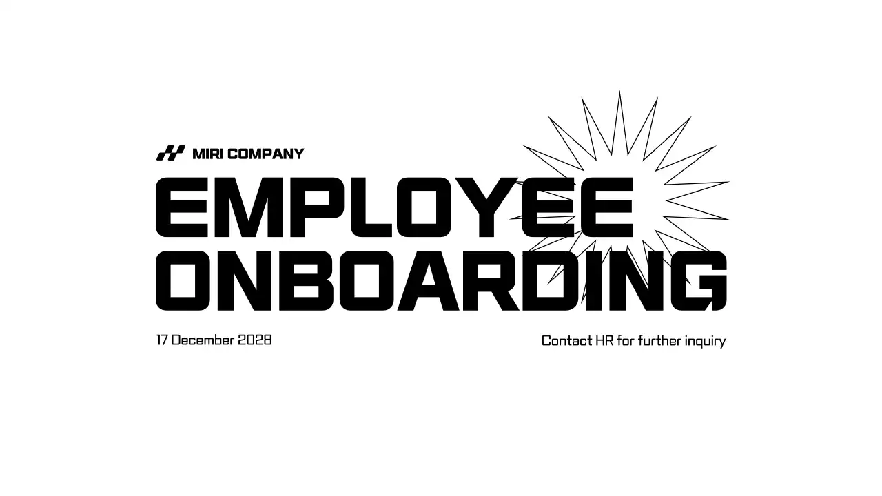 Black Modern Employee Guide Presentation