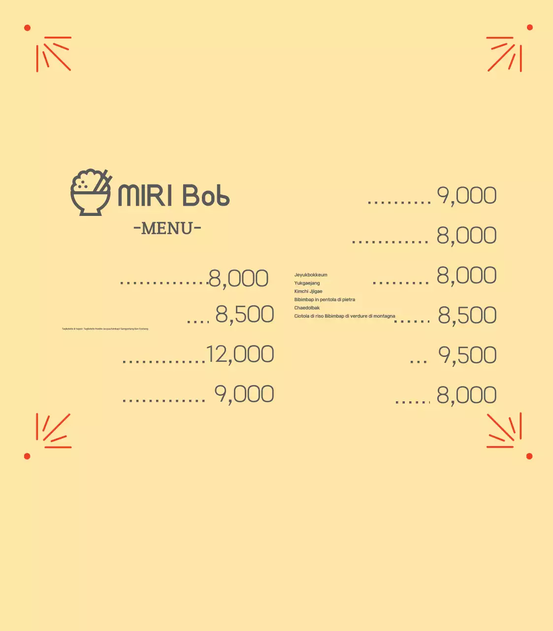 Pubblicità astratta di cibo retrò