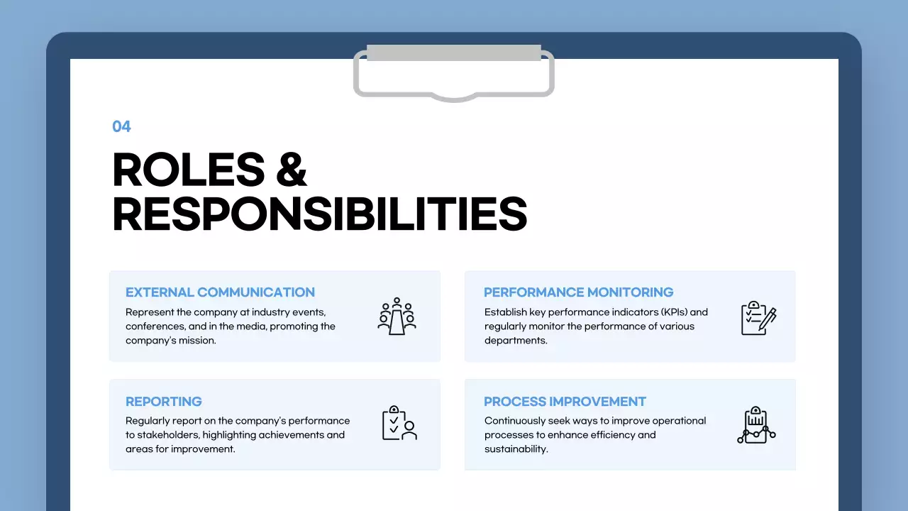 Blue Modern Employee Guide Presentation