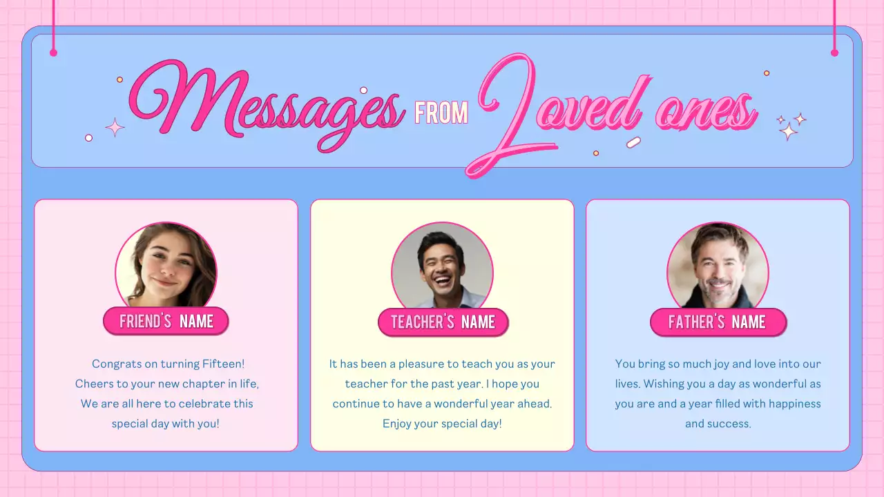 Pink Cute Birthday Card Presentation