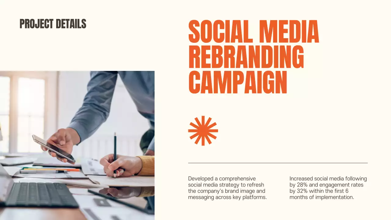 Orange Modern Portfolio Presentation