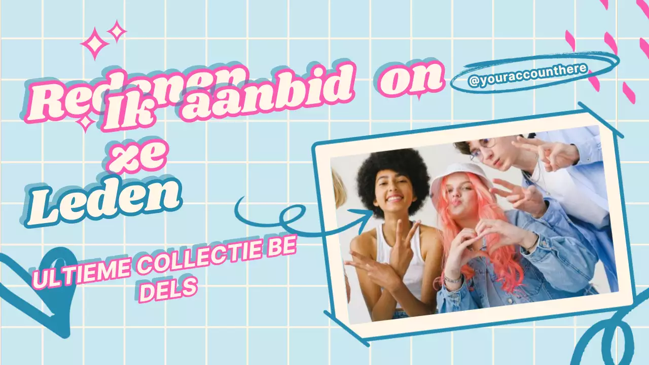 Blauw Roze Trendy Fandom Presentatie