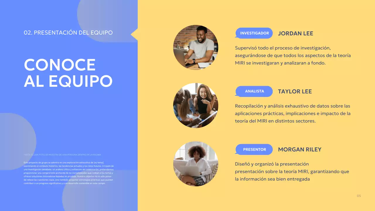 blue modern informe de proyecto de grupo