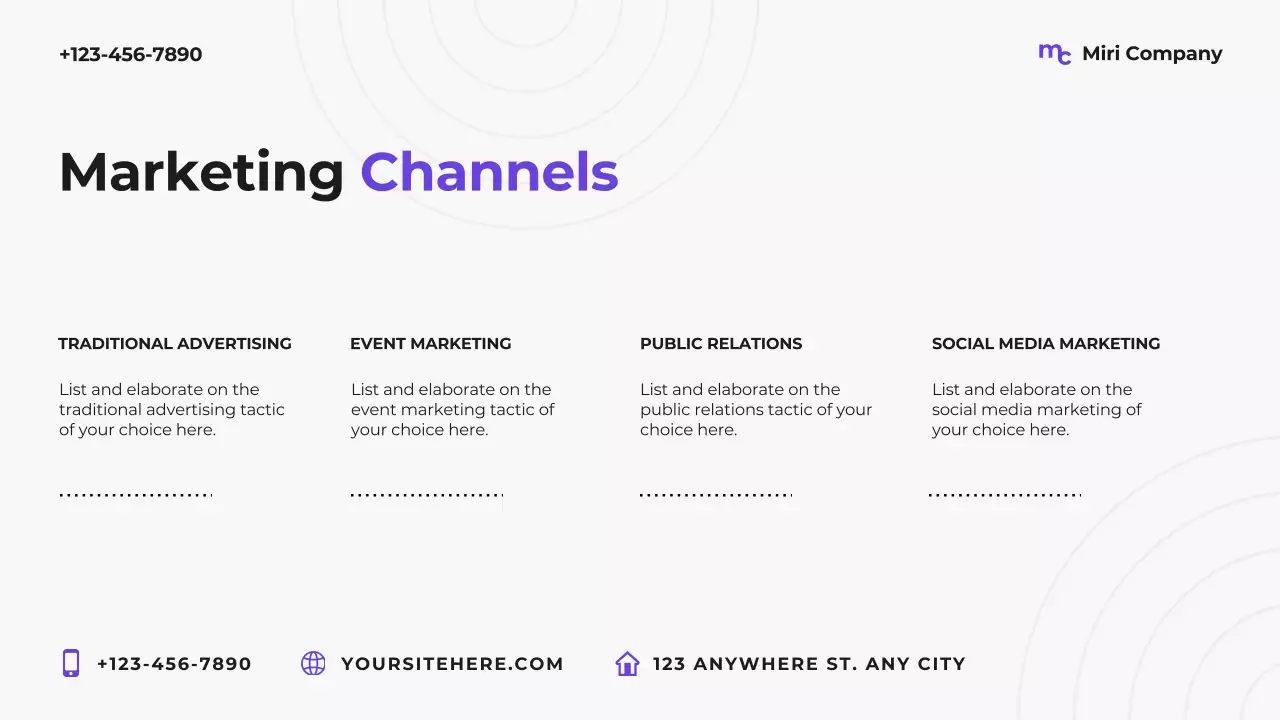 Purple modern marketing plan