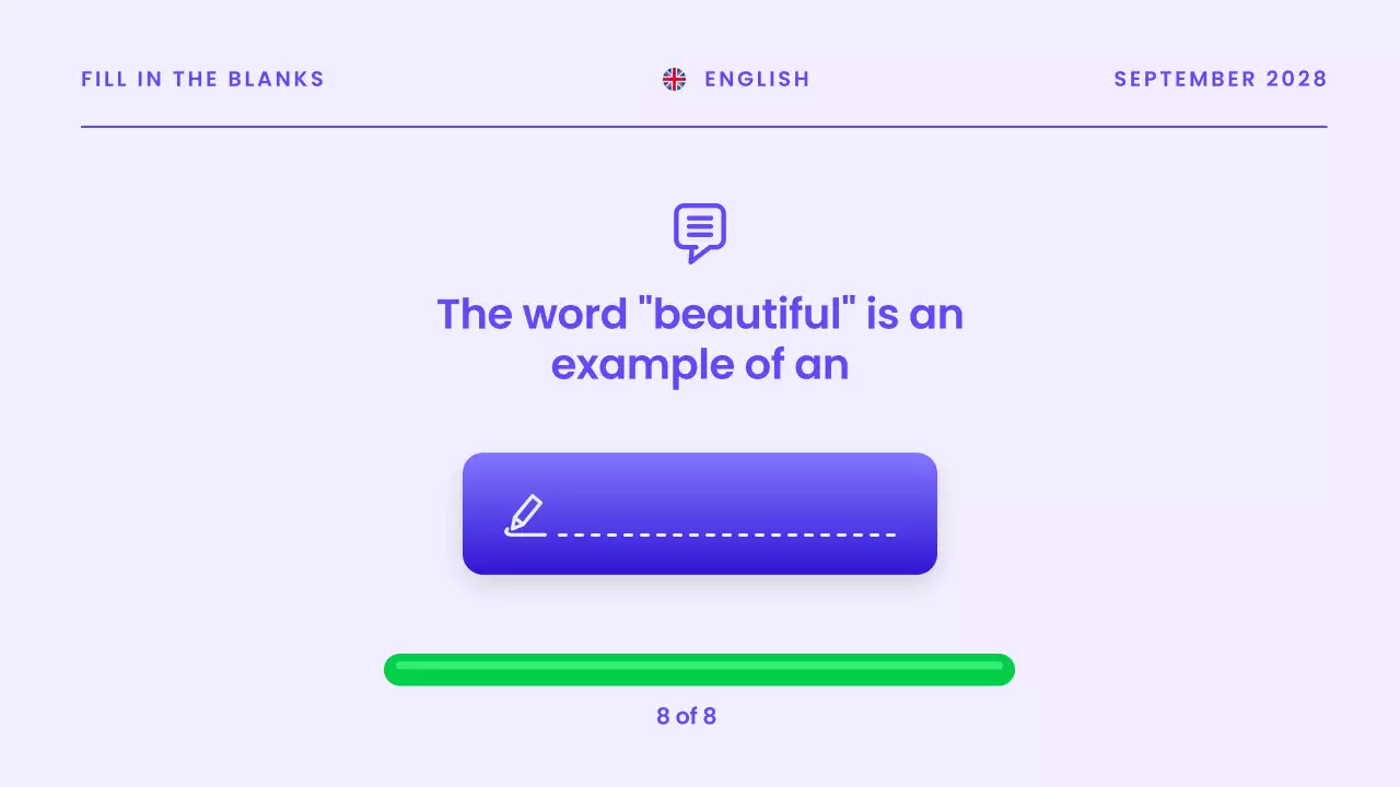 Blue modern quiz announcement presentation