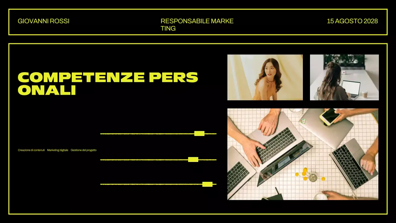 Presentazione del portafoglio creativo