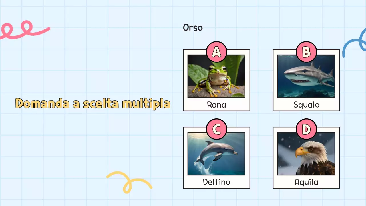 Quiz giallo per la presentazione degli studenti della scuola