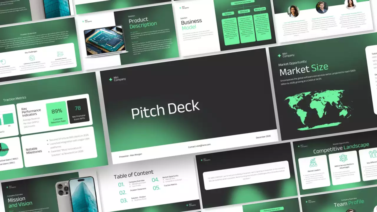 Green Professional Business Pitch Presentation