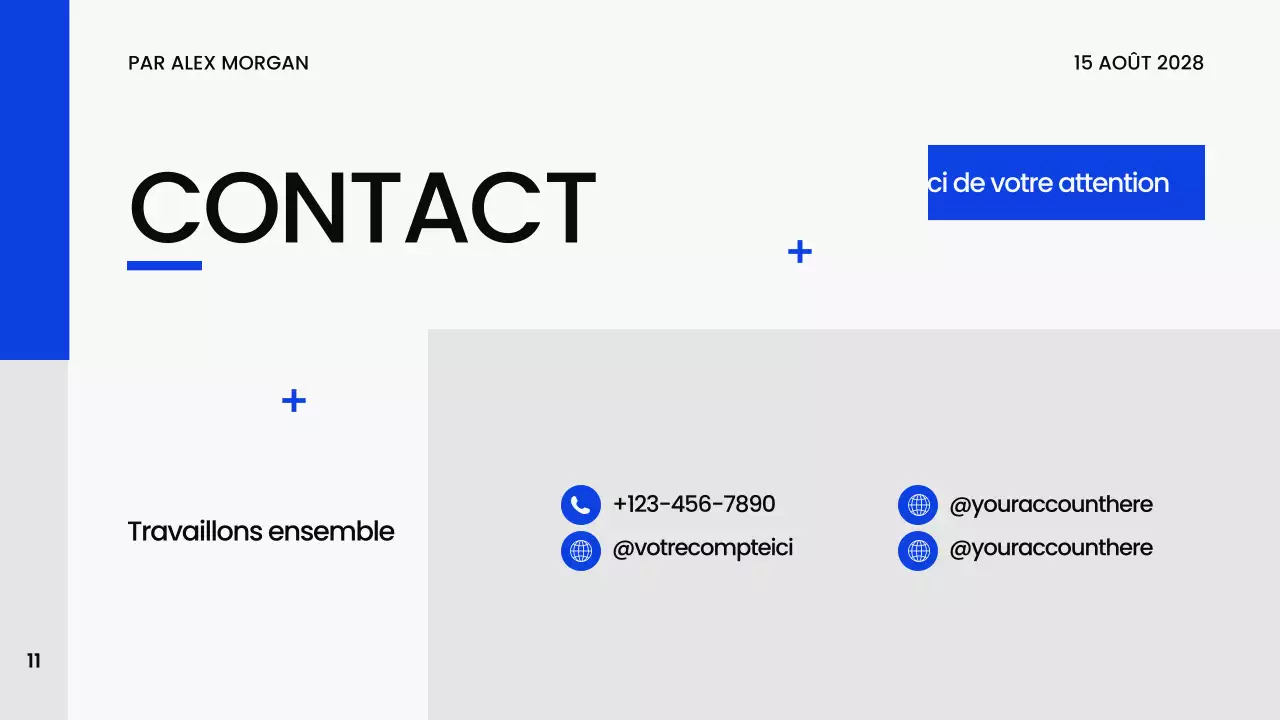 Portfolio créatif moderne bleu