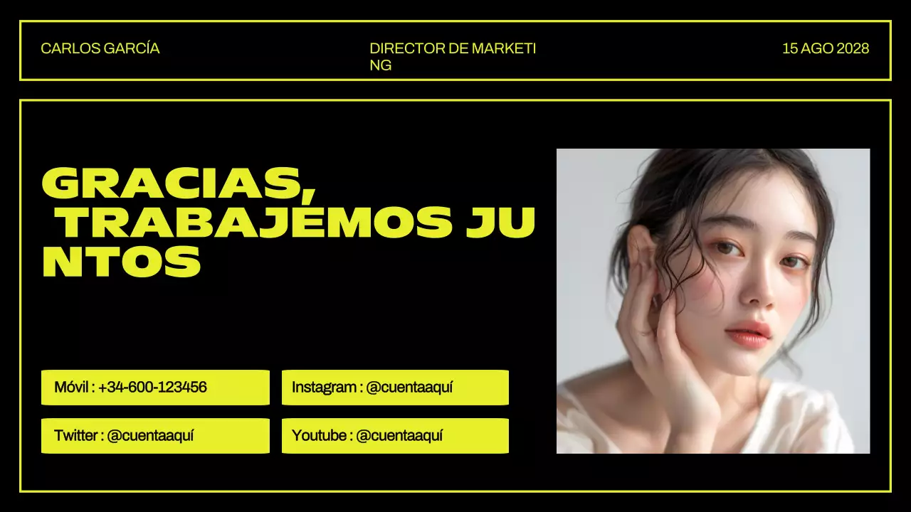 Presentación de la cartera creativa