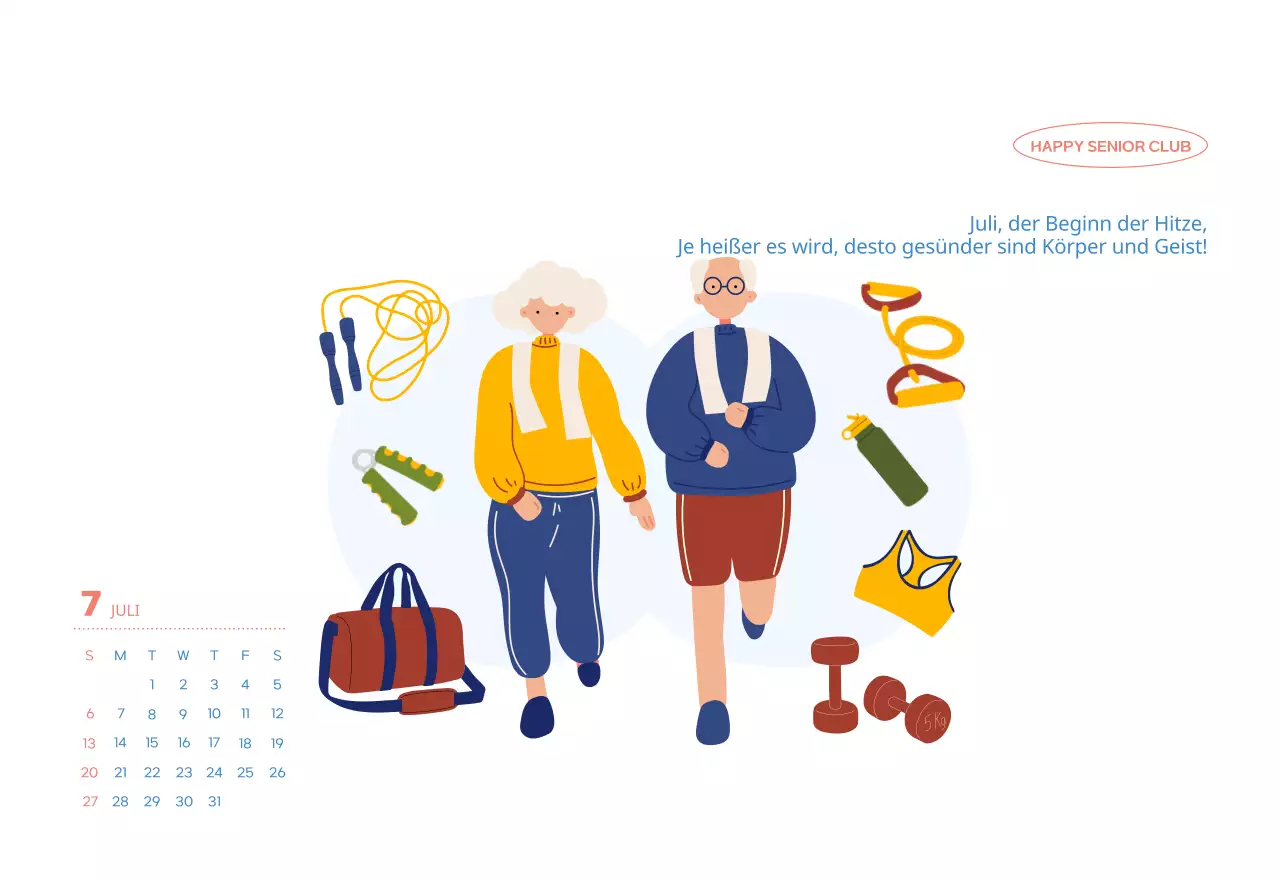 Geschäftskalender mit niedlichen Illustrationen