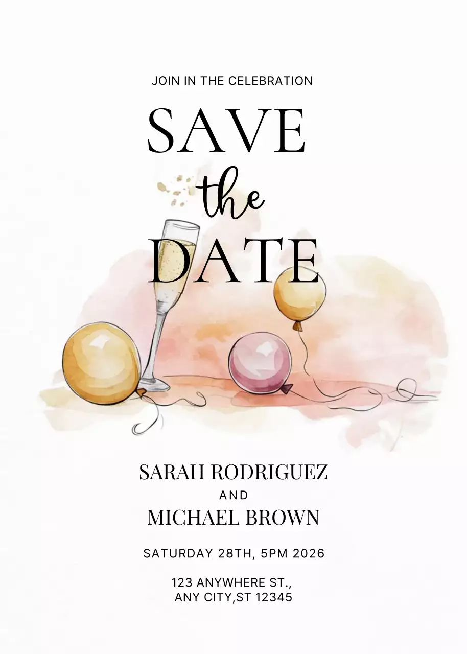 White Elegant Wedding Invitation