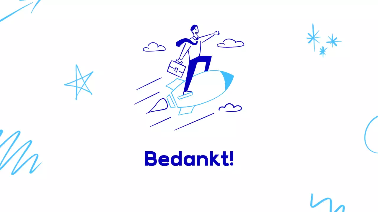 blauwe moderne inwerkpresentatie voor werknemers