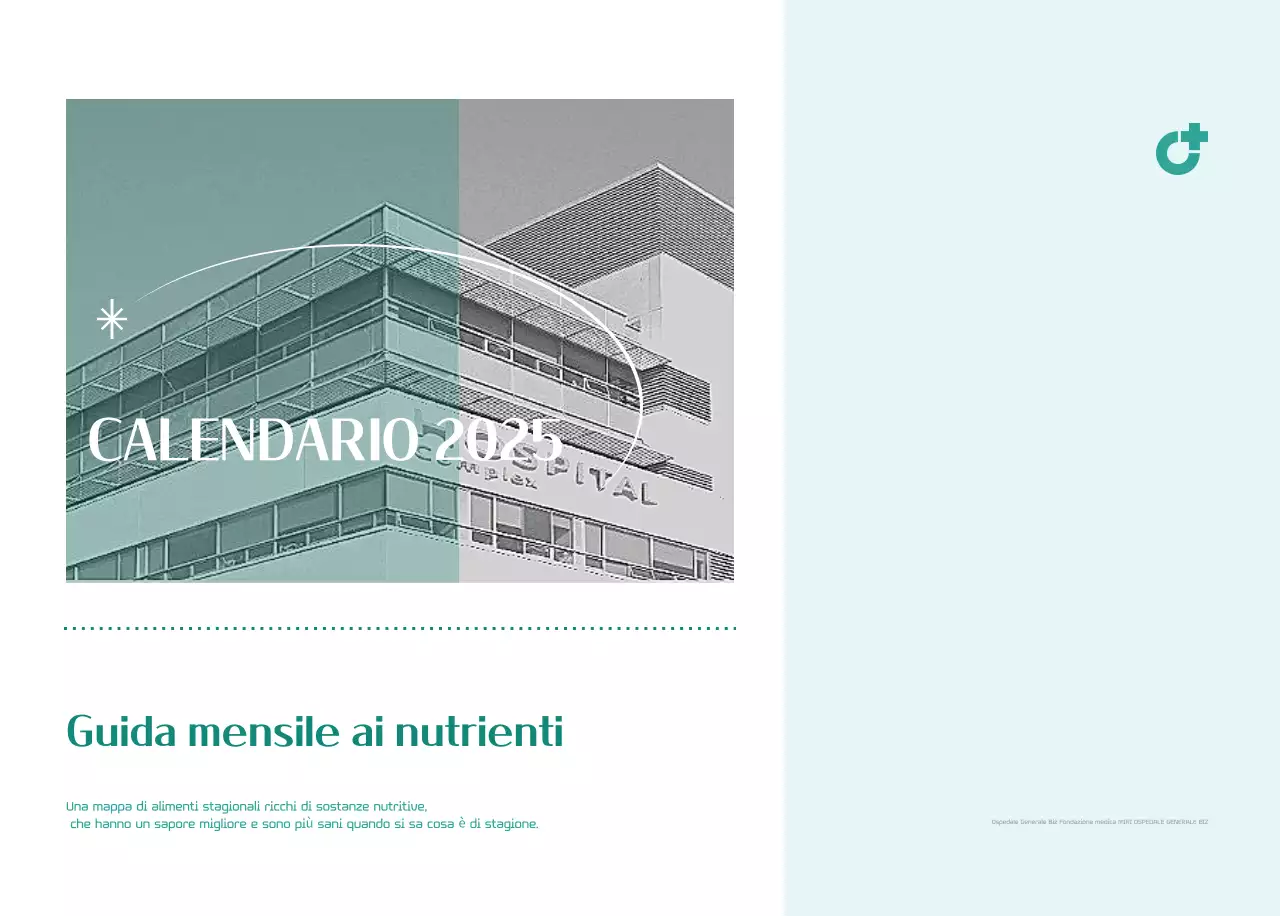 Calendario ospedaliero in cornice verde