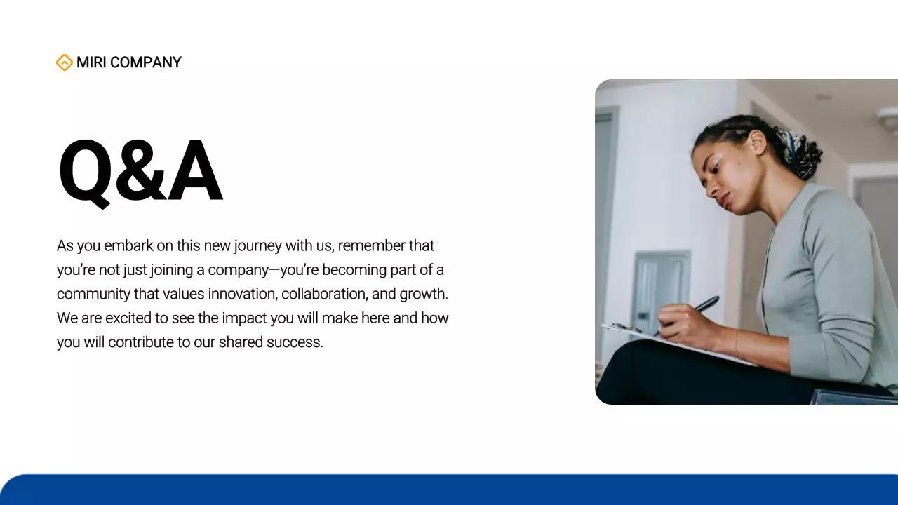 Blue Professional Onboarding Guide Presentation