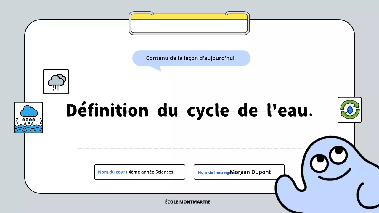 leçon d'eau grise simple
