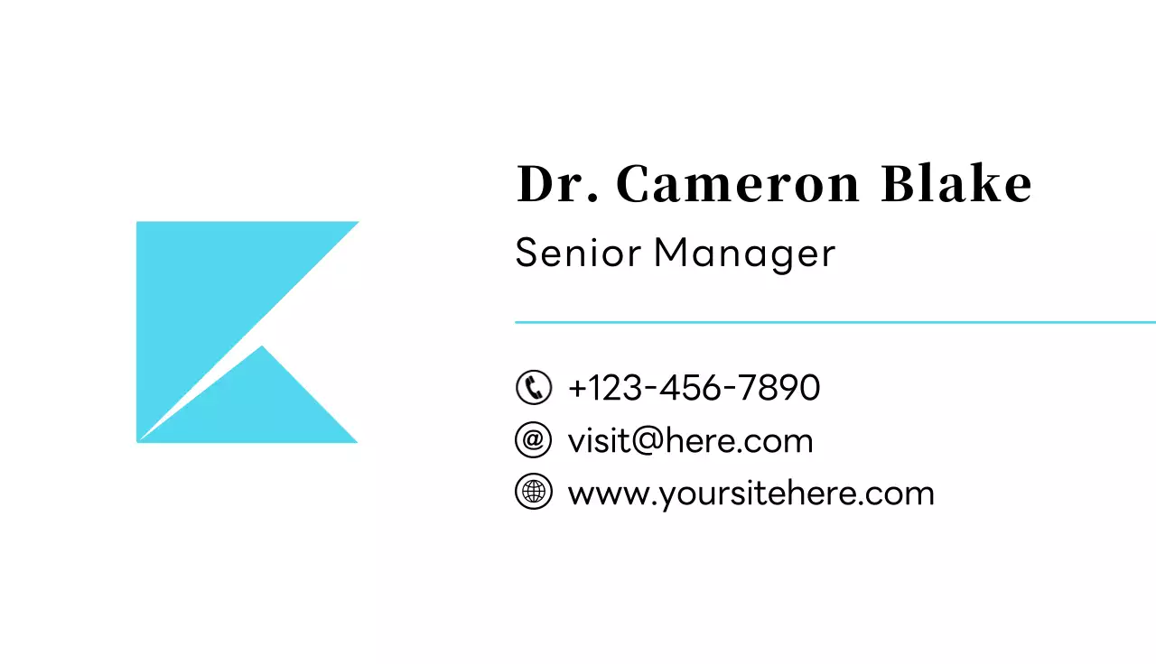 Blue Minimal Business Card