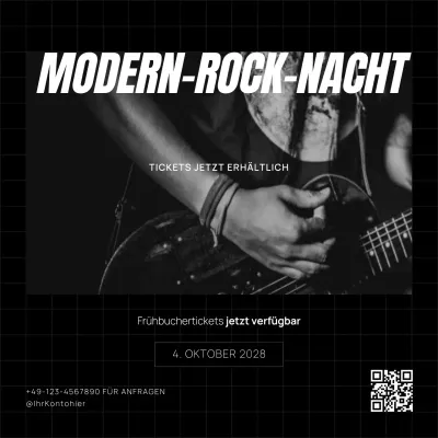 TRENDIGE ÄSTHETIK SAUBER MINIMAL MODERN ROCKMUSIK EVENT POST
