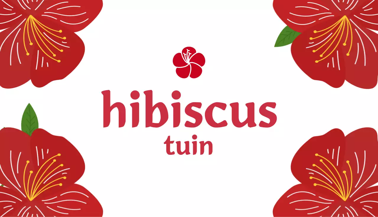 rood gebloemd visitekaartje