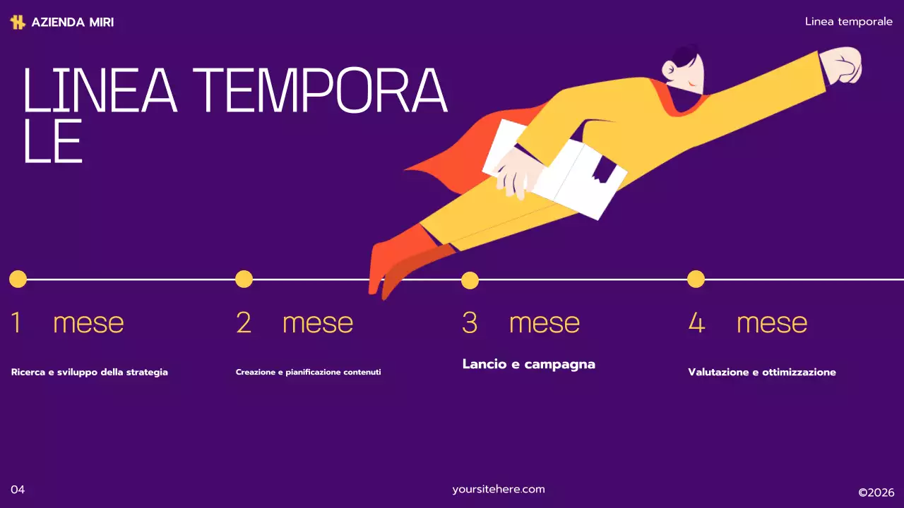 piano di marketing giallo moderno